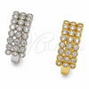 Oro Laminado Huggie Hoop, Gold Filled Style with White Cubic Zirconia, Polished, Golden Finish, 02.267.0152.20