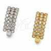 Rhodium Gold Filled Huggie Hoop, with White Cubic Zirconia, Polished, Rhodium Finish, 02.267.0152.1.20