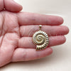 Oro Laminado Fancy Pendant, Gold Filled Style Snail Design, Polished, Golden Finish, 05.459.0082