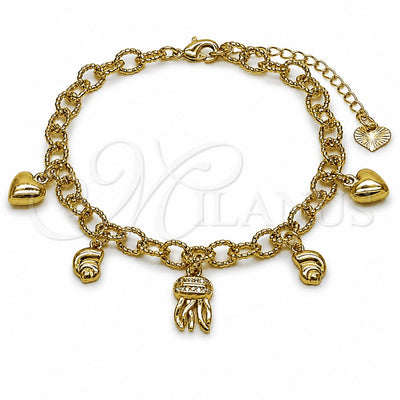 Dorado Oro Laminado Pulsera, vista principal del producto por Mayoreo, vista principal del producto