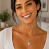Oro Laminado Fancy Pendant, Gold Filled Style Bee Design, with White Cubic Zirconia, Polished, Golden Finish, 05.282.0002