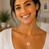 Oro Laminado Fancy Pendant, Gold Filled Style Turtle Design, White Enamel Finish, Golden Finish, 05.282.0006