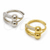 Oro Laminado Multi Stone Ring, Gold Filled Style with White Micro Pave, Polished, Golden Finish, 01.438.0022 (One size fits all)
