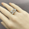 Rhodium Gold Filled Multi Stone Ring, with White Micro Pave, Polished, Rhodium Finish, 01.438.0023.1 (One size fits all)