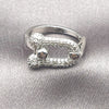 Rhodium Gold Filled Multi Stone Ring, with White Micro Pave, Polished, Rhodium Finish, 01.438.0023.1 (One size fits all)