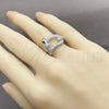 Rhodium Gold Filled Multi Stone Ring, with White Micro Pave, Polished, Rhodium Finish, 01.282.0019.1 (One size fits all)
