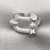 Rhodium Gold Filled Multi Stone Ring, with White Micro Pave, Polished, Rhodium Finish, 01.282.0019.1 (One size fits all)