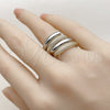 Oro Laminado Multi Stone Ring, Gold Filled Style with White Micro Pave, Polished, Two Tone, 01.438.0024 (One size fits all)