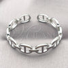 Rhodium Gold Filled Individual Bangle, Puff Mariner Design, Polished, Rhodium Finish, 07.341.0004.1 (Thickness, One size fits all)