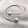 Rhodium Gold Filled Individual Bangle, Ball and Hollow Design, Polished, Rhodium Finish, 07.282.0098.1 (Thickness, One size fits all)