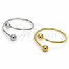 Rhodium Gold Filled Individual Bangle, Ball and Hollow Design, Polished, Rhodium Finish, 07.282.0098.1 (Thickness, One size fits all)