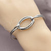 Rhodium Gold Filled Individual Bangle, Love Knot Design, Polished, Rhodium Finish, 07.282.0103 (04 MM Thickness, One size fits all)