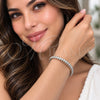 Rhodium Gold Filled Individual Bangle, Twist Design, Matte Finish, Rhodium Finish, 07.282.0105 (Thickness, One size fits all)