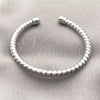 Rhodium Gold Filled Individual Bangle, Twist Design, Matte Finish, Rhodium Finish, 07.282.0105 (Thickness, One size fits all)