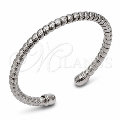 Rhodium Gold Filled Individual Bangle, Twist Design, Matte Finish, Rhodium Finish, 07.282.0105 (Thickness, One size fits all)
