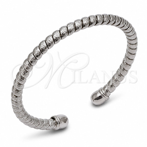 Rhodium Gold Filled Individual Bangle, Twist Design, Matte Finish, Rhodium Finish, 07.282.0105 (Thickness, One size fits all)