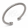 Rhodium Gold Filled Individual Bangle, Twist Design, Matte Finish, Rhodium Finish, 07.282.0105 (Thickness, One size fits all)