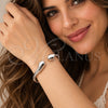 Rhodium Gold Filled Individual Bangle, Teardrop Design, Polished, Rhodium Finish, 07.282.0106 (Thickness, One size fits all)