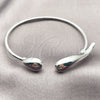 Rhodium Gold Filled Individual Bangle, Teardrop Design, Polished, Rhodium Finish, 07.282.0106 (Thickness, One size fits all)