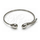 Aro Individual 07.282.0106 Oro Laminado Blanco, Diseño de Gota, Pulido, Rodinado (Grosor 02.5 MM, Talla Unica)