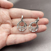 Rhodium Gold Filled Dangle Earring, Teardrop Design, with White Cubic Zirconia, Polished, Rhodium Finish, 02.282.0198