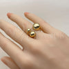 Oro Laminado Elegant Ring, Gold Filled Style Ball Design, Polished, Golden Finish, 01.282.0031 (One size fits all)
