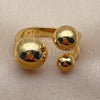 Oro Laminado Elegant Ring, Gold Filled Style Ball Design, Polished, Golden Finish, 01.282.0031 (One size fits all)