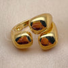 Oro Laminado Elegant Ring, Gold Filled Style Ball Design, Polished, Golden Finish, 01.282.0032 (One size fits all)
