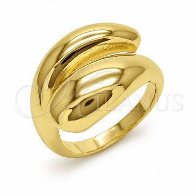Oro Laminado Elegant Ring, Gold Filled Style Teardrop Design, Polished, Golden Finish, 01.282.0033 (One size fits all)