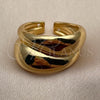 Oro Laminado Elegant Ring, Gold Filled Style Heart Design, Polished, Golden Finish, 01.282.0034 (One size fits all)