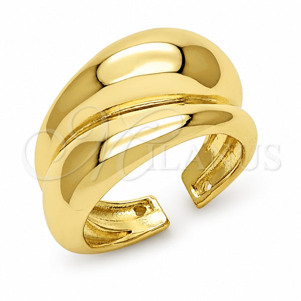 Oro Laminado Elegant Ring, Gold Filled Style Heart Design, Polished, Golden Finish, 01.282.0034 (One size fits all)