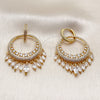Back view of Gold Filled Style teardrop hoop earrings with cubic zirconia, SKU 167914