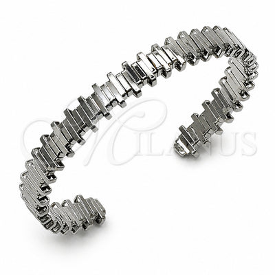 Rhodium Gold Filled Individual Bangle, Polished, Rhodium Finish, 07.282.0110 (Thickness, One size fits all)