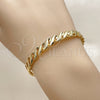 Oro Laminado Individual Bangle, Gold Filled Style Twist Design, Polished, Golden Finish, 07.282.0113 (Thickness, One size fits all)
