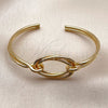 Oro Laminado Individual Bangle, Gold Filled Style Love Knot Design, Polished, Golden Finish, 07.282.0103.1 (03 MM Thickness, One size fits all)