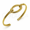 Oro Laminado Individual Bangle, Gold Filled Style Love Knot Design, Polished, Golden Finish, 07.282.0103.1 (03 MM Thickness, One size fits all)