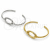 Oro Laminado Individual Bangle, Gold Filled Style Love Knot Design, Polished, Golden Finish, 07.282.0103.1 (03 MM Thickness, One size fits all)