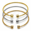 Oro Laminado Trio Bangle, Gold Filled Style Polished, Tricolor, 07.282.0118 (Thickness, One size fits all)
