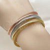 Oro Laminado Trio Bangle, Gold Filled Style Polished, Tricolor, 07.282.0119 (Thickness, One size fits all)