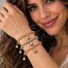 Oro Laminado Trio Bangle, Gold Filled Style Ball Design, Polished, Tricolor, 07.282.0123 (06 MM Thickness, One size fits all)