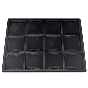 12-pillow black bangle and bracelet jewelry display tray