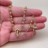 Oro Laminado Thin Rosary, Gold Filled Style Guadalupe and Crucifix Design, Polished, Golden Finish, 09.213.0029.18