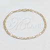 Oro Laminado Basic Bracelet, Gold Filled Style Mariner Design, Polished, Golden Finish, 03.419.0027.07 (260 Gauge, 07 MM Thickness, 7 Inches Length)