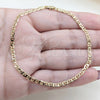 Oro Laminado Basic Bracelet, Gold Filled Style Mariner Design, Polished, Golden Finish, 03.419.0029.07 (260 Gauge, 07 MM Thickness, 7 Inches Length)