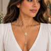 Oro Laminado Thin Rosary, Gold Filled Style Guadalupe and Crucifix Design, Polished, Golden Finish, 09.213.0083.24
