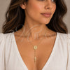 Oro Laminado Thin Rosary, Gold Filled Style Guadalupe and Crucifix Design, Polished, Golden Finish, 09.213.0085.18