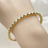 Oro Laminado Individual Bangle, Gold Filled Style Hollow and Twist Design, Polished, Golden Finish, 07.331.0007.1 (Thickness, One size fits all)