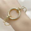 Oro Laminado Individual Bangle, Gold Filled Style Love Knot Design, Polished, Golden Finish, 07.331.0010 (30 MM Thickness, One size fits all)
