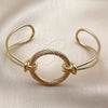 Oro Laminado Individual Bangle, Gold Filled Style Love Knot Design, Polished, Golden Finish, 07.331.0010 (30 MM Thickness, One size fits all)