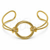 Oro Laminado Individual Bangle, Gold Filled Style Love Knot Design, Polished, Golden Finish, 07.331.0010 (30 MM Thickness, One size fits all)